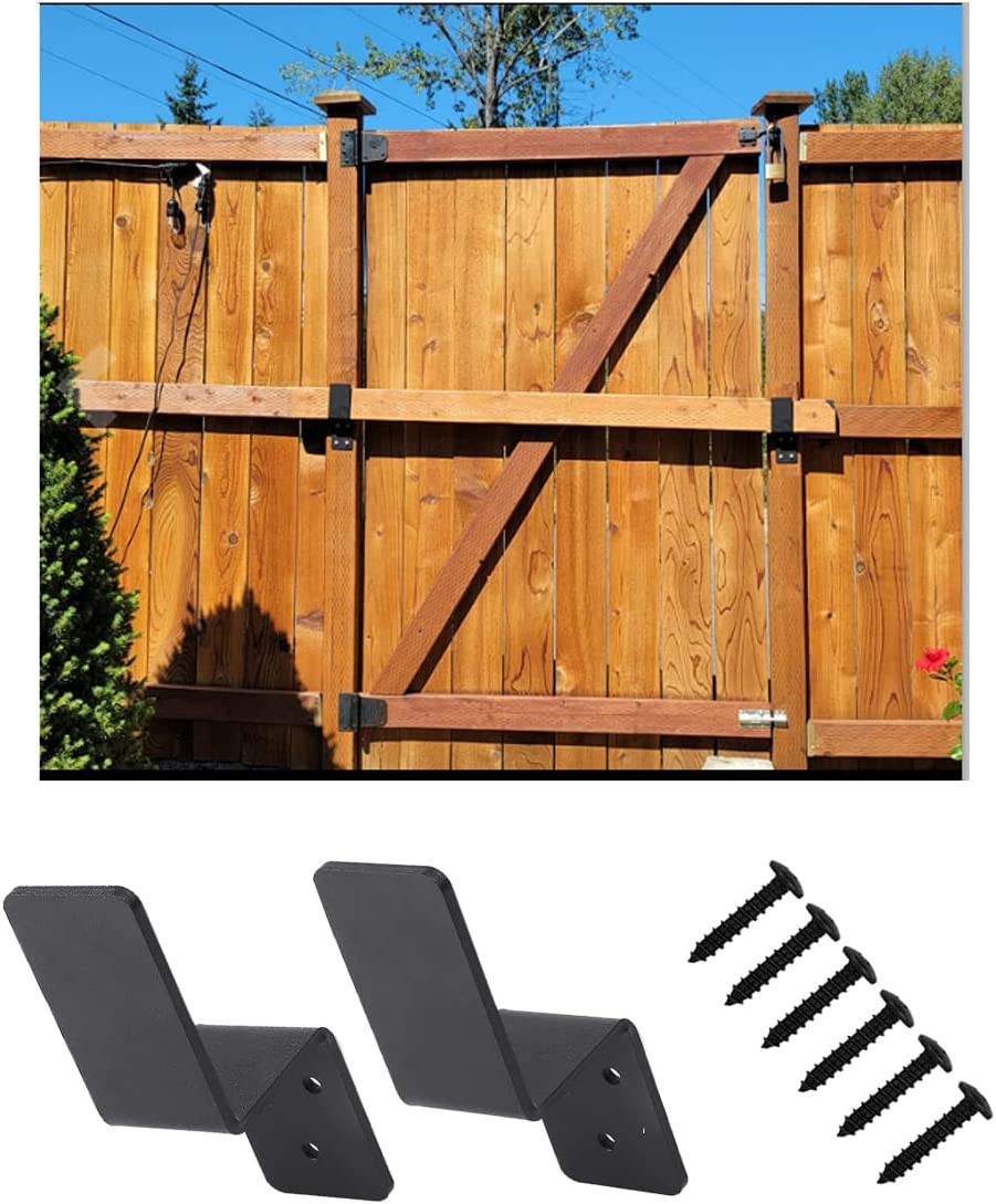 125*76mm Heavy Duty Steel Black Z Bracket Beam Support for Outdoors Wooden Frame Fixing