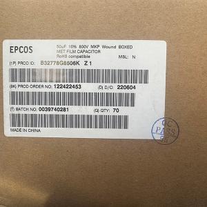 Wholesale B32778G8506K000 TDK / EPCOS Film Capacitors 50uF 10% 800volt MKP DCLink 100% original and imported from china suppliers