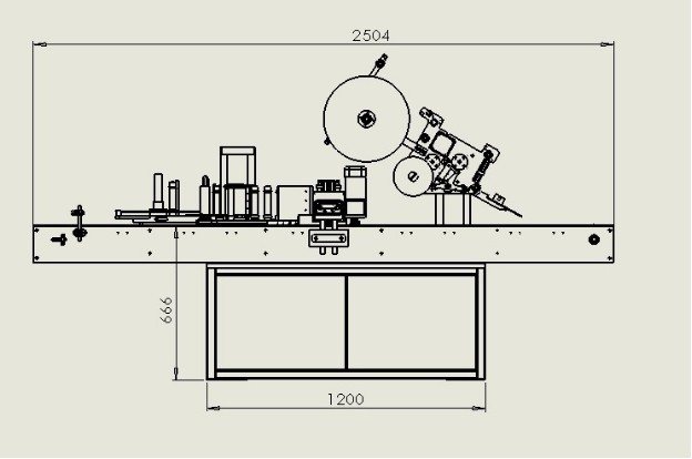 YM520 1200W Automatic Labeling Machine For Fruit Glass Bottle Food Can