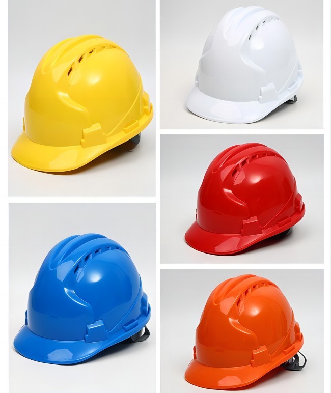 53cm 390gsm Engineering Head Safety Helmet For Civil Engineer Vented Work CE