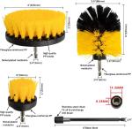 4 Pack Wheel Supplies Kit Fit Tire Detailing Drill Brush Set