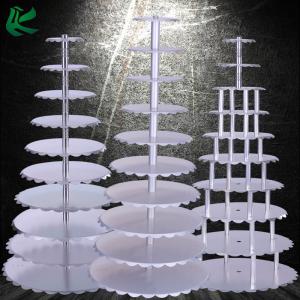 Wholesale Aluminum Alloy 10 Tiers Wedding Cake Display Tower, Round Cupcake Stand Tower For Party Large Event from china suppliers