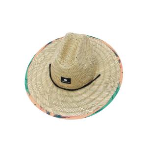 Wholesale Embroidery Logo Patch Straw Hat For Fishing Mat Grass Material OEM from china suppliers