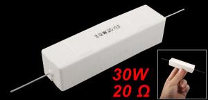 Wholesale 30W 20 Ohm Wire Wound Ceramic Cement Resistor 30 Watt 5% from china suppliers