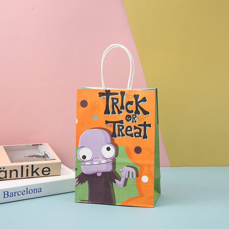 Eco-friendly Halloween Party Gift Bag Kraft Paper Bag for Cross-Border Sales on Amazon