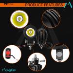 Waterproof LED Spot Driving Fog Lights for Sport Motorcycle Street Bike ATV UTV