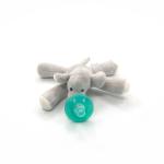 Cotton Holder Non Latex BPA Silicone Baby Pacifier Animal Shape