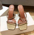 High Shine Yellow Women High Heeled Shoes Crystal Embellishments