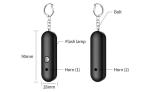 40mins Lighting Personal Alarm Keychain For Woman Siren 130DB