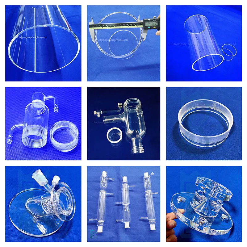Factory Custom High Temperature Welded Flange Quartz Pipe