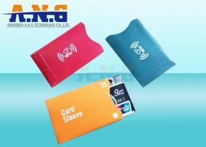 Wholesale RFID blocking Aluminium sleeve / RFID sleeves prevent electronic pick-pocketing from china suppliers