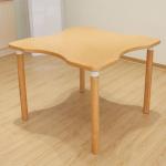 Modern Design Solid Wood Wooden Table Set for Home Rehabilitation Brown Dining