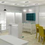 Eco Friendly Wood Clothing Display Showcase / Children's Clothes Cabinet For