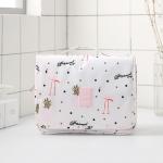 Flamingo Printed Portable Hanging Travel Makeup Bag