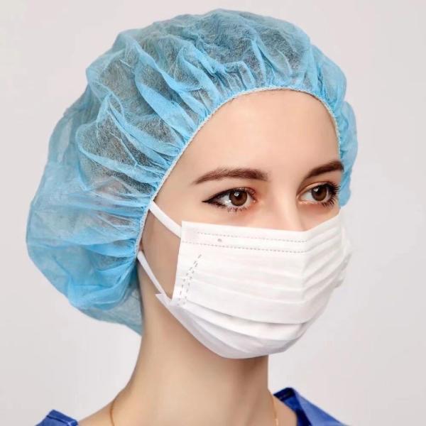 Customization Red Sanitary Surgical Nurse Hair Net Disposable PP SMS Bouffant