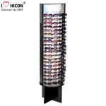 Black Wood Base Metal Hook Eyewear Store Sunglass Display Stand