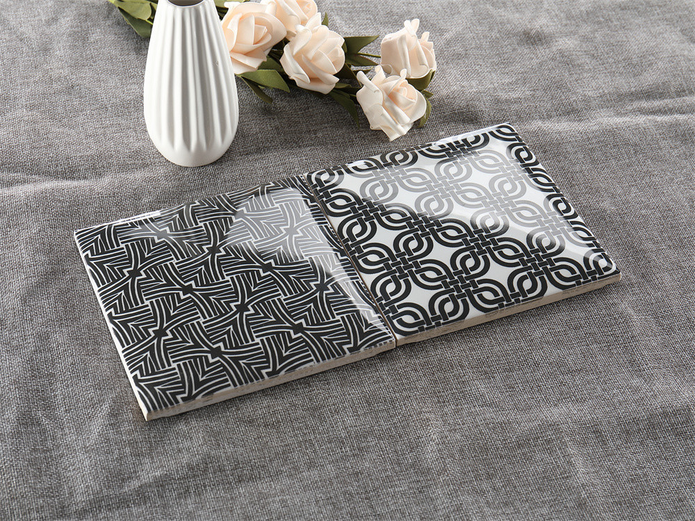 Wear-Resistance Center-Prominent 152x152mm Inside Ceramic Wall Tiles For Dinging Room And Bar Background Adornment
