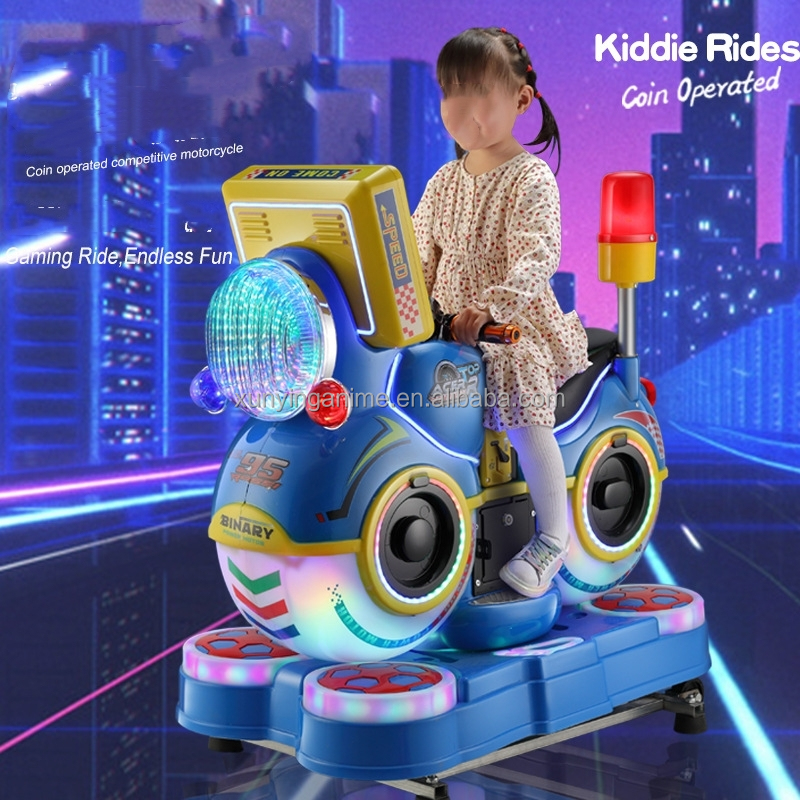 Amusement Game Center Suitable Coin Operated Kiddie Rides with Interactive Game LCD Screen