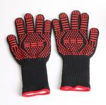 Silicone Aramid 33cm Baking Oven Heat Protection Gloves 270g/Pair