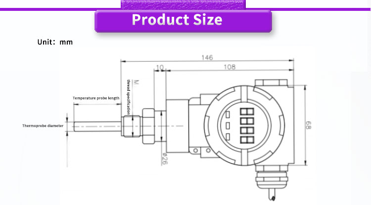 High Precision Explosion Proof Temperature Sensor Transmitter UBW500 Description Fast