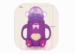 Wide Neck Silicone Baby Feeding Bottle Bear Shape With Handle FDA Approved