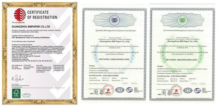 FSC C1S Ivory Board Poly Coated Paper 300gsm + 15g PE 70 x 100cm for Cup Making