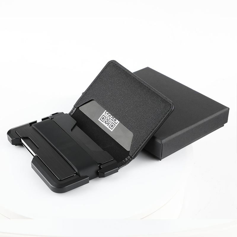 Ultra-Thousand-Year-Old Metal RFID Credit Card Wallet with Open Closure and Nylon Lining