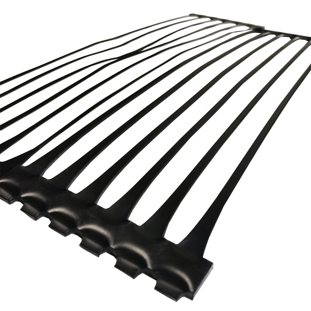 120KN HDPE Plastic Uniaxial Geogrid for Geosynthetic Stabilization 50m Roll Length