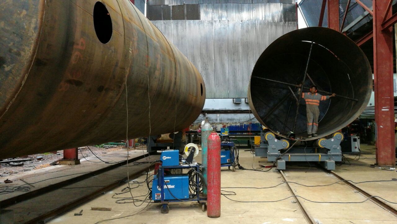 Foot Padel Butt Welding Machine / Pipe Turning Rolls With PU Wheel 0.75KW