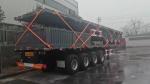 Relay Valve Wabco 3 Axles Flatbed Container Transport Truck / Semi Trailer for