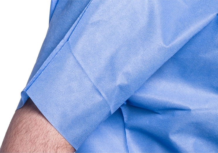 CE FDA Knit Cuffs Disposable Lab Coats GB15979-2002