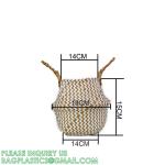 Home Decoration Basket For Plants Cotton Rope Woven Rattan Flower Pots Planter