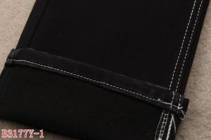 Wholesale TR 12.3oz Surlfur Fake Knitted Denim Fabric 73 Cotton 23 Polyester 3 Rayon 1 Spandex from china suppliers