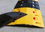 50mm Height High Purity Rubber Black Yellow 9kg Driveway Speed Bumps