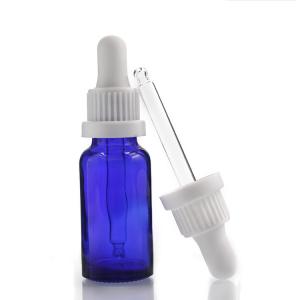 Wholesale 20ml Cosmetic Container Blue Essential Oil Glass Dropper Bottle Manufacturers from china suppliers