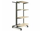 Multifunction Light Weight 4 Wheels Clothing Display Rack / Clothing Store Racks