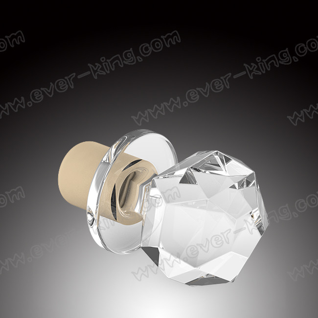 Crystal High Top Clear Glass Liquor Cork Bottle Stopper Seal Closure