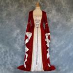 Retro Medieval Long Floor-Length Dress for Women Halloween Cosplay Stage