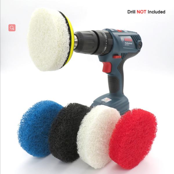 4 " Double Sided Industrial Cleaning Scouring Pads 240 Grit For Polishing And