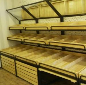 Wholesale Customized Size Wooden Retail Display Shelves / Vegetable Display Stand from china suppliers