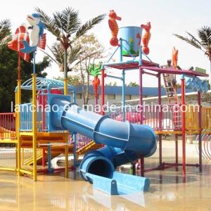 China Small Size Children Outdoor Water Playground With Fiberglass Water Slide on sale