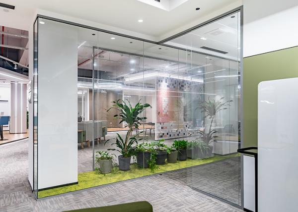 Aluminum Framed Glass Partition Walls Enhanced Profile Demountable Wall