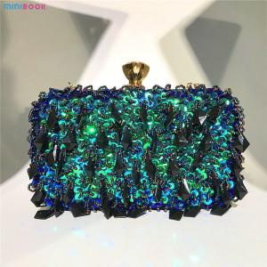 Wholesale Stylish Sequins Clutch Purse for Ladies Party Luxury Style Wedding Beads Bag from china suppliers