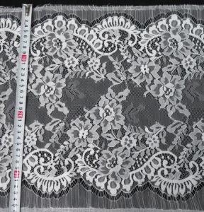 Wholesale Nylon Eyelet Lace Trim , Floral Scallop Bridal Lace For Evening Dress from china suppliers