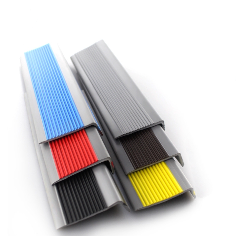 Stair Safety Guaranteed With L Shape PVC Non Slip Rubber Stair Nosing Edge Trim Strips