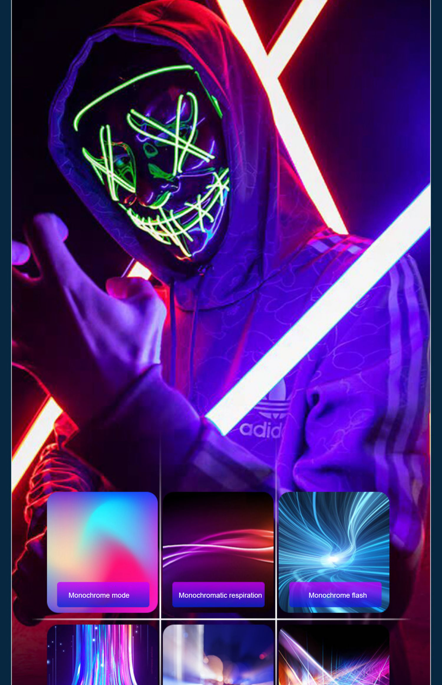 Intelligent Control Portable Charging Atmosphere Light with Seven Glowing Colors