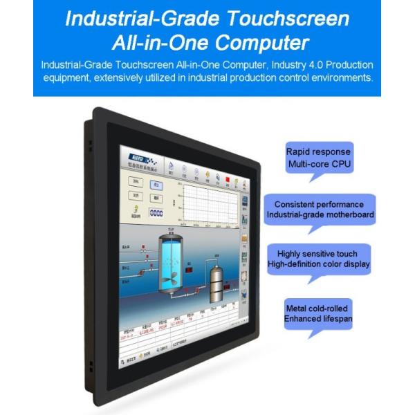 Metal Case Industrial Computer Monitor IP65 Waterproof 15 Inch Open Frame Touch Screen with USB RS232