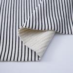 Fashion Cotton French Terry Fabric Striped Skin Friendly Texture