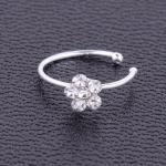 Fashion Crystal Nose Ring Indian Flower Nose Stud Hoop Septum Clicker Piercing