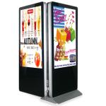 Double Sided PC All In One Touch Screen Kiosk Monitor 55 Inch Retail Signage 450